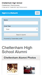 Mobile Screenshot of cheltenhamhighschool.net